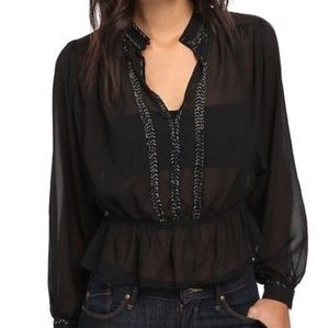 ⭐⭐NEW ARRIVAL⭐⭐Free People Black Embellished Top